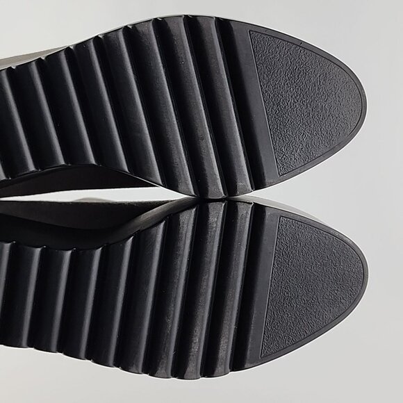 Donald Pliner Women's Cape Wedge Platform Taupe Suede Leather Loafer Size 7.5M - Picture 13 of 15